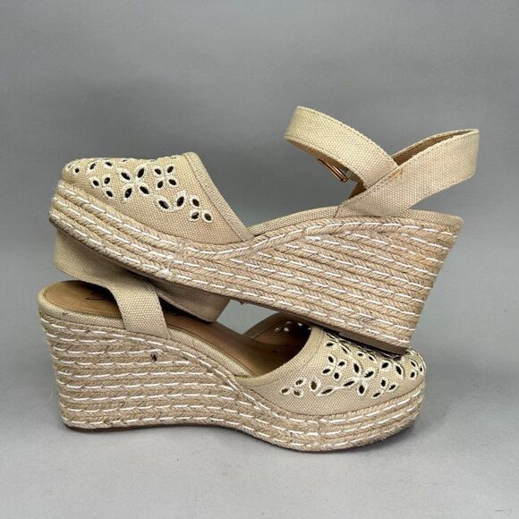 Skechers Women's Size 9 Cali Turtledove Platform Wedge Espadrille Sandals - Picture 7 of 9